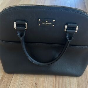 Kate Spade Black Satchel with Silver Hardware